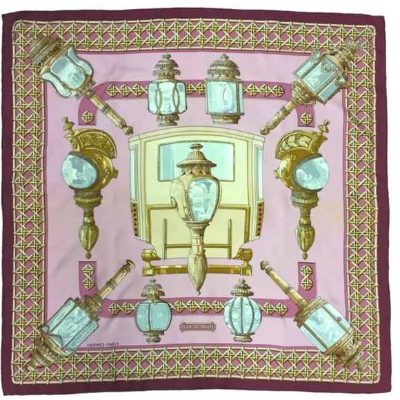 Hermes Accessories - HERMES FEUX DE ROUTE Carre 90 Multicolor Silk 100% Scarf